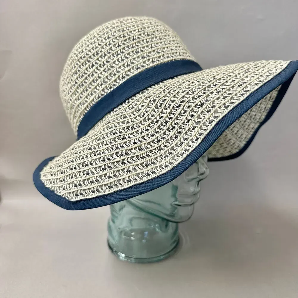 San Diego Hat Company Contrasting Edged Sun Brim Hat Hook & Loop‎ back